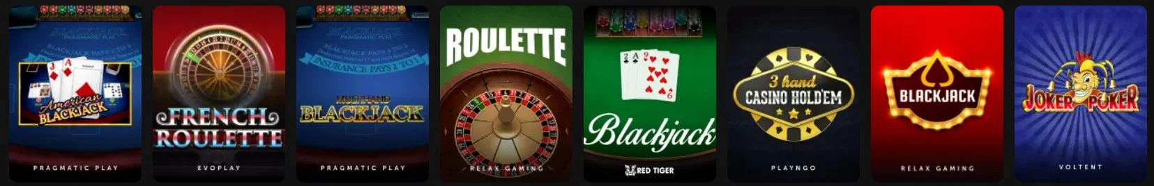 NewLucky Casino tafelspellen